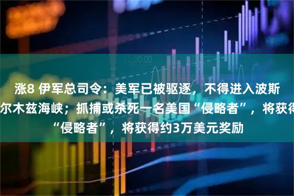 涨8 伊军总司令：美军已被驱逐，不得进入波斯湾、阿曼湾和霍尔木兹海峡；抓捕或杀死一名美国“侵略者”，将获得约3万美元奖励
